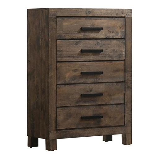 Woodmont 5-Drawer Chest Rustic Golden Brown - Canales Furniture