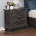Atascadero 3-Drawer Nightstand Weathered Carbon - Canales Furniture