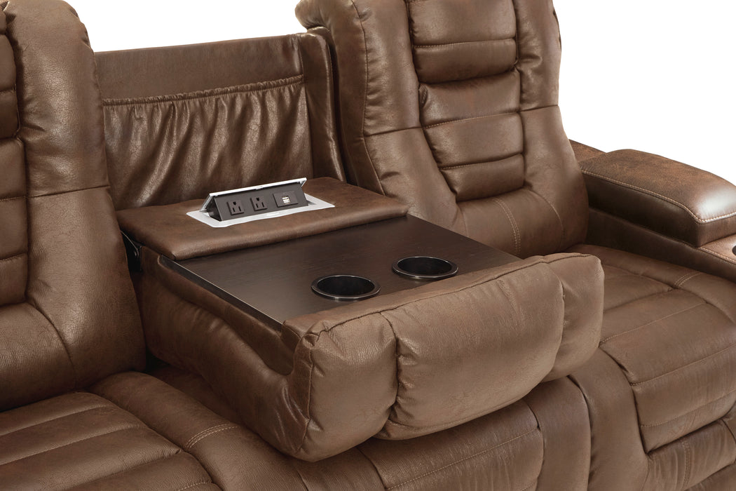 Owner's Box Power Reclining Sofa  and Loveseat with Adjustable Headrest - Canales Furniture