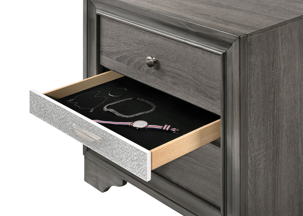Naima Gray Nightstand - Canales Furniture