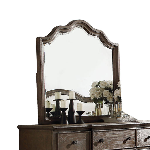 Baudouin Weathered Oak Mirror - Canales Furniture