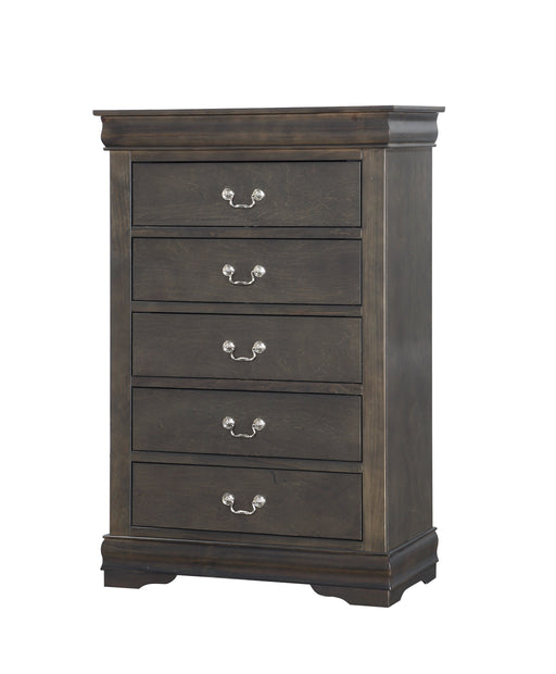 Louis Philippe Dark Gray Chest - Canales Furniture