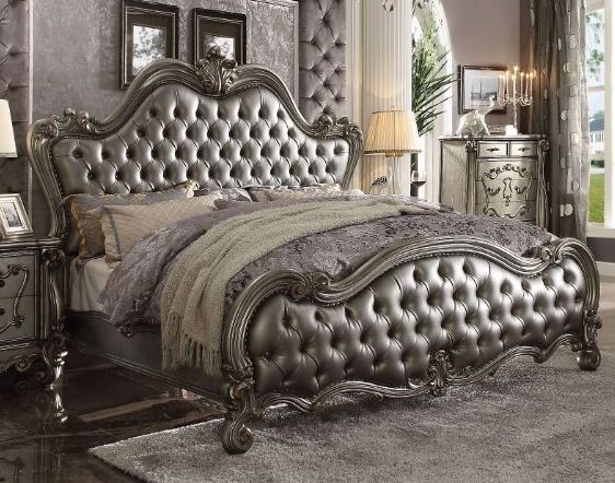 Versailles II Antique Silver Bed - Canales Furniture