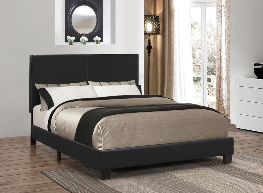 Muave Upholstered Bed Black
