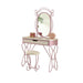 Priya II White & Light Purple Vanity Set - Canales Furniture