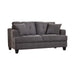 Samuel Tufted Loveseat Charcoal - Canales Furniture