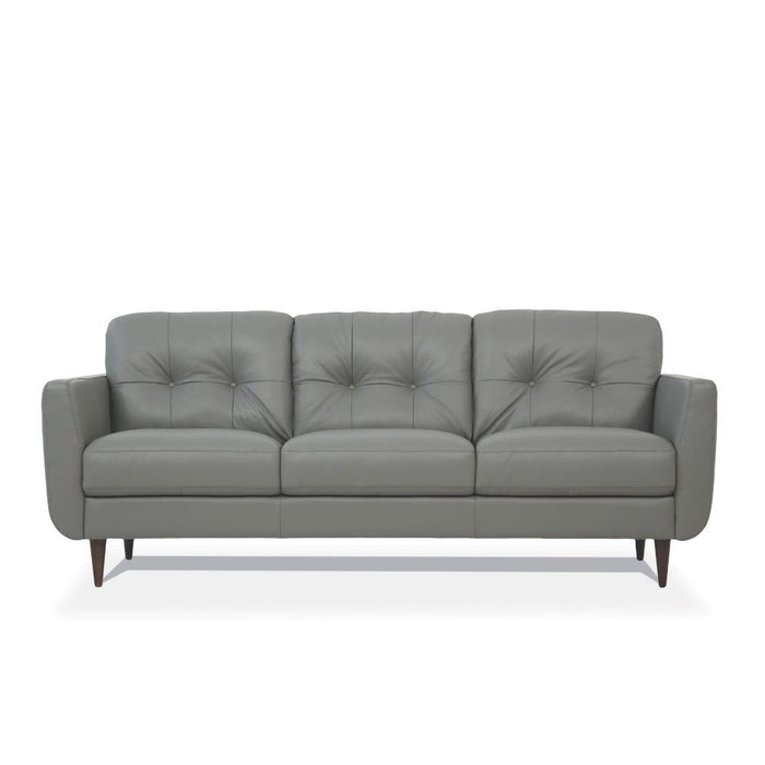 Radwan Pesto Green Leather Sofa