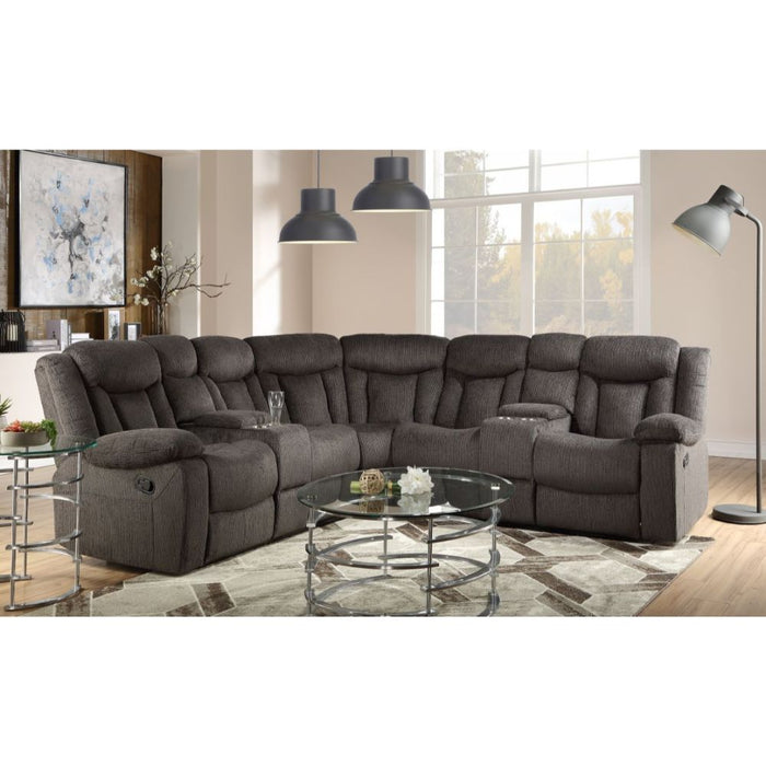 Rylan Dark Brown Sectional Sofa