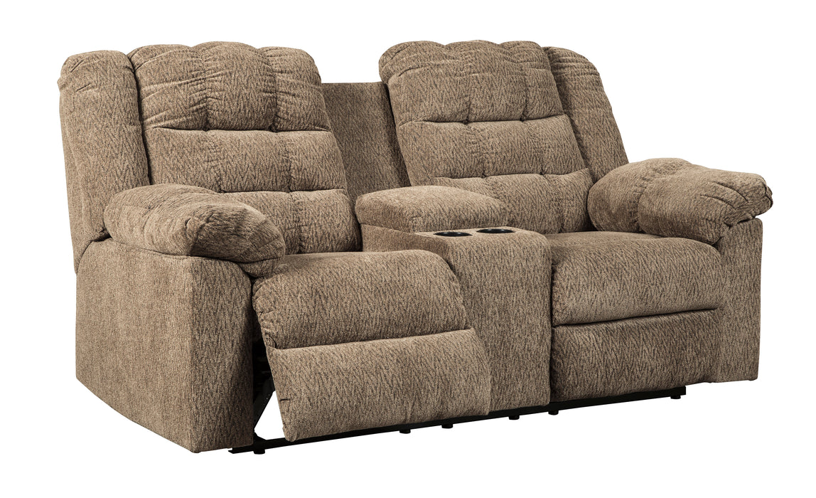 Workhorse Loveseat w/Console - Canales Furniture