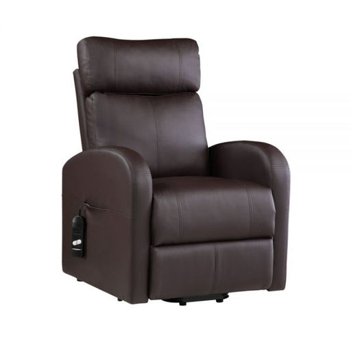 Ricardo Brown PU Recliner w/Power Lift - Canales Furniture