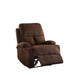 Rosia Chocolate Velvet Recliner (Motion) - Canales Furniture