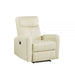 Blane Beige Top Grain Leather Match Recliner (Power Motion) - Canales Furniture