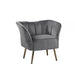 Reese Gray Velvet & Gold Accent Chair - Canales Furniture