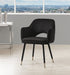 Applewood Black Velvet & Gold Accent Chair - Canales Furniture