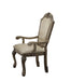 Chateau De Ville PU & Antique White Arm Chair - Canales Furniture