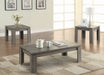 3-Piece Occasional Table Set Weathered Grey - Canales Furniture