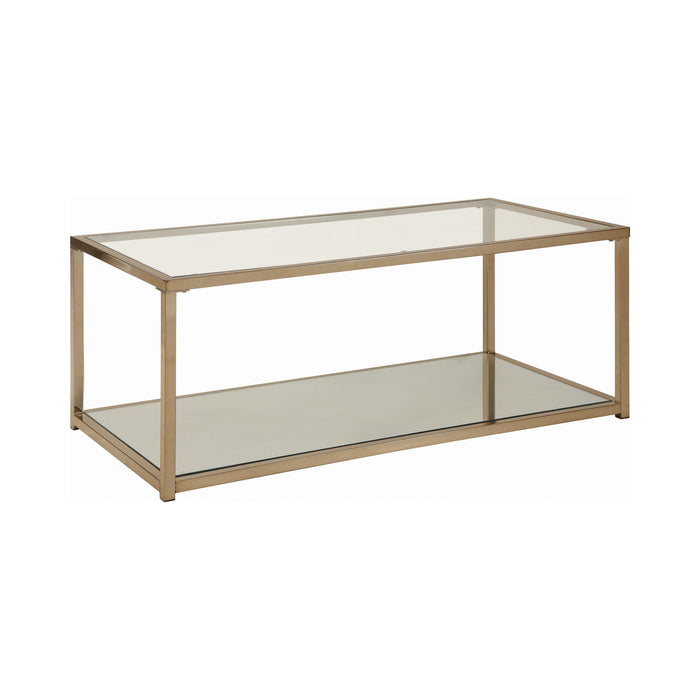 Cora Table with Mirror Shelf