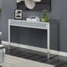 Layton Rectangular Sofa Table Silver And Clear Mirror - Canales Furniture