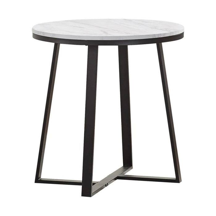 Metal Base Round End Table