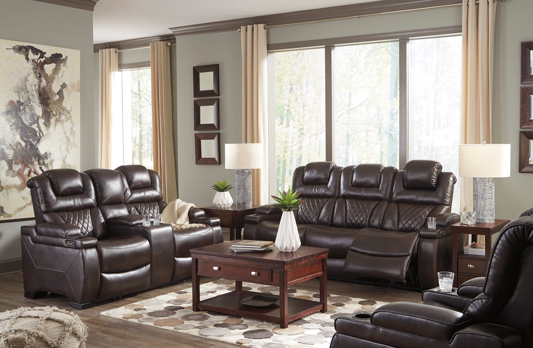 Warnerton  Loveseat with Console - Canales Furniture