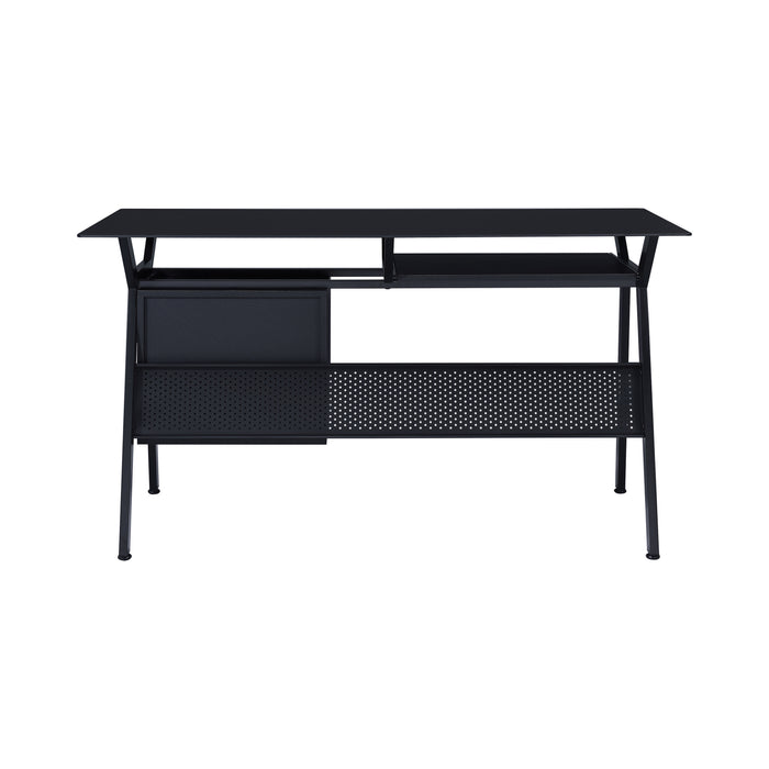 Weaving 2-Drawer Computer Desk Black - Canales Furniture