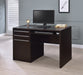 Halston 3-Drawer Rectangular Connect-It Office Desk Cappuccino - Canales Furniture