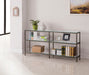 2-Tier Bookcase Black Nickel - Canales Furniture