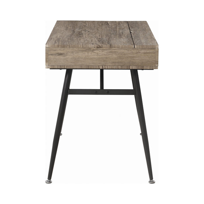 Raine 1-Drawer Writing Desk Rustic Driftwood - Canales Furniture