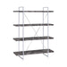 Shelf Bookcase Rustic Grey Herringbone - Canales Furniture
