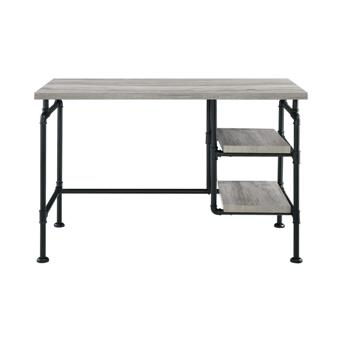 Delray 2-Tier Open Shelving Writing Desk - Canales Furniture