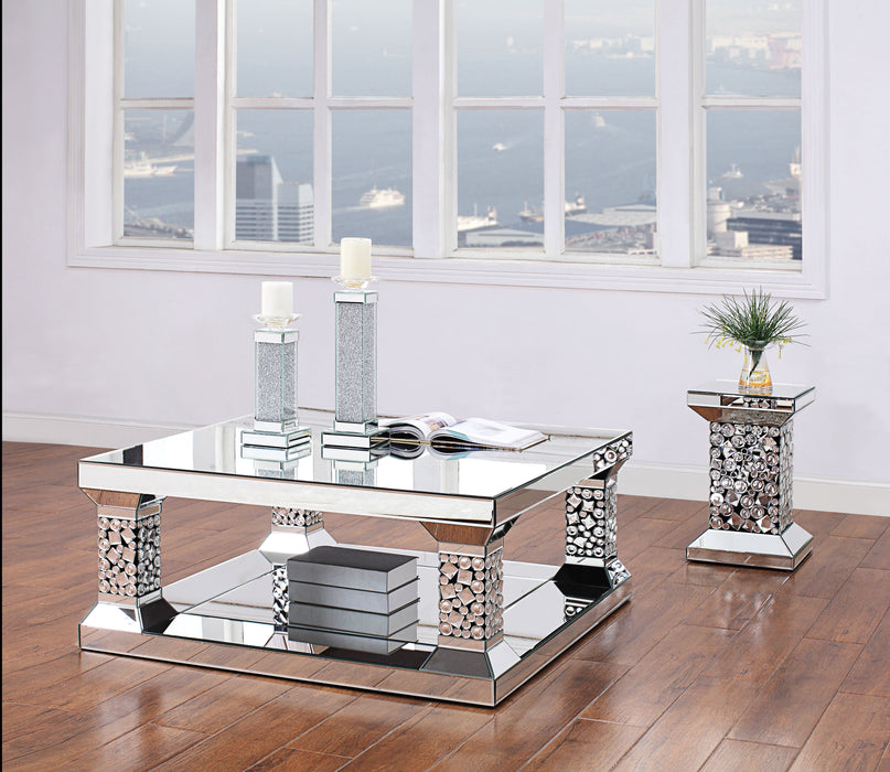 Kachina Mirrored & Faux Gems Coffee Table - Canales Furniture
