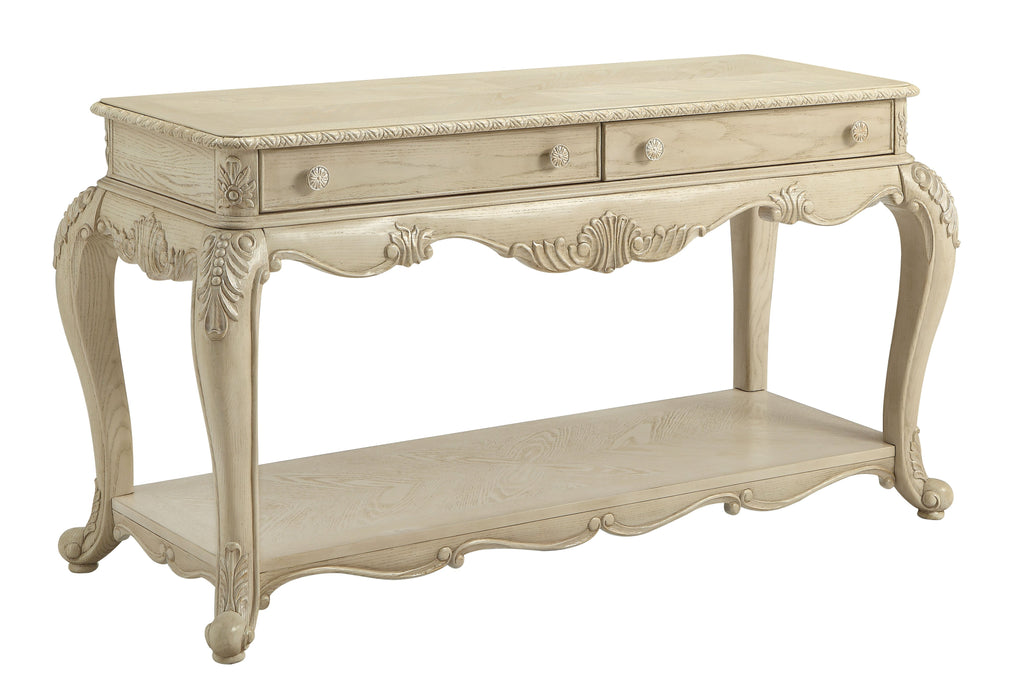 Ragenardus Antique White Sofa Table - Canales Furniture