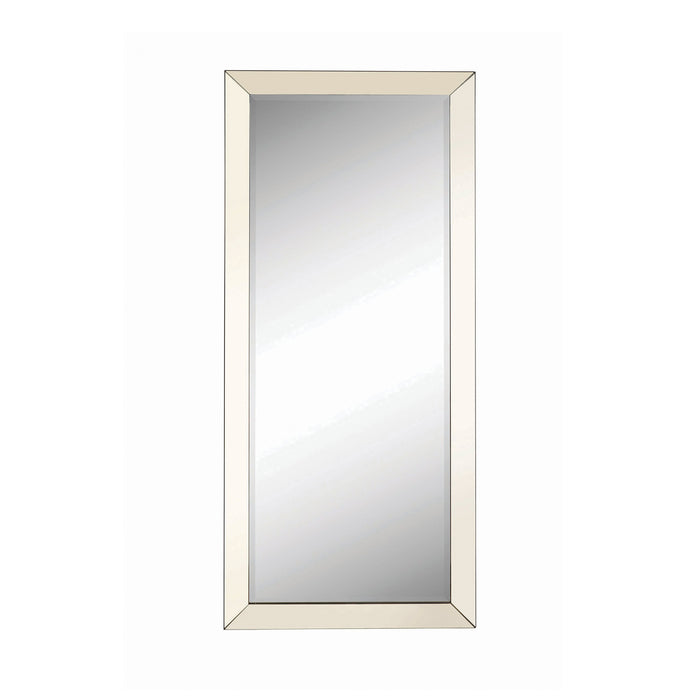 Rectangular Floor Mirror Silver - Canales Furniture