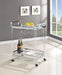 Clear Acrylic Chrome Serving Cart - Canales Furniture