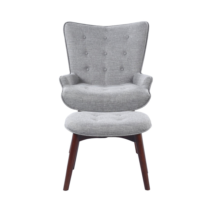 Willow Upholstered Accent Chair With Ottoman