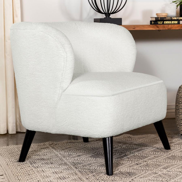 Alonzo Upholstered Track Arms Natural Accent Chair
