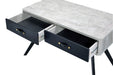 Magna Faux Concrete & Black Desk - Canales Furniture