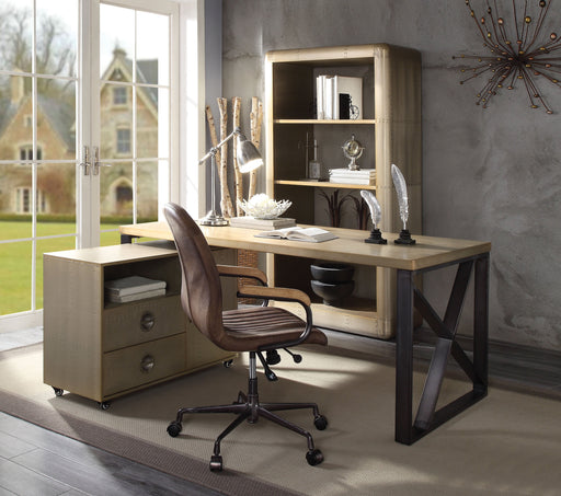 Jennavieve Gold Aluminum Desk - Canales Furniture