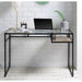 Yasin Black & Glass Desk - Canales Furniture