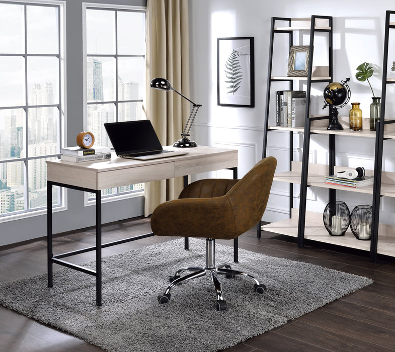 Wendral Natural & Black Desk - Canales Furniture