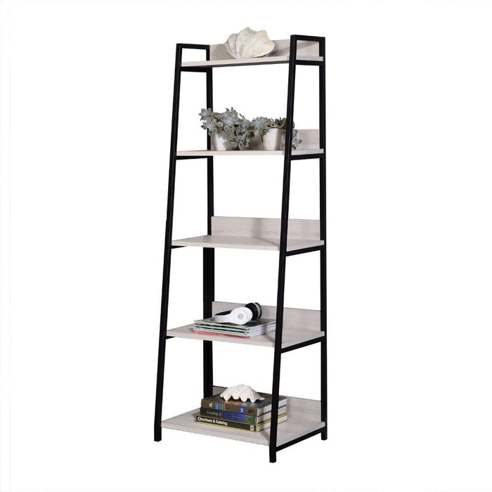 Wendral Natural & Black Bookshelf (5-Tier, 23"L) - Canales Furniture