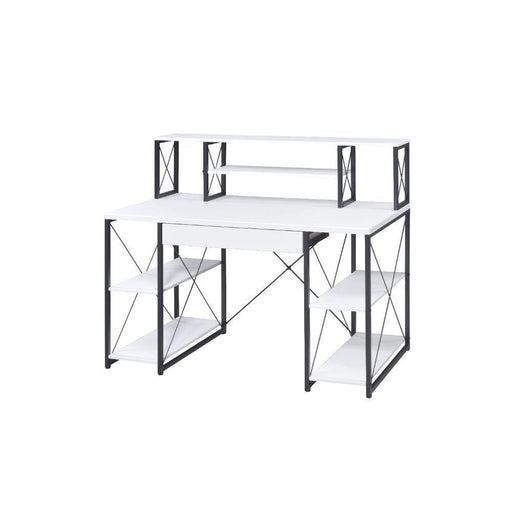 Amiel White & Black Desk - Canales Furniture
