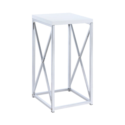Accent Table With X-Cross Glossy - Canales Furniture