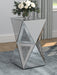 Geometric Side Table Silver - Canales Furniture