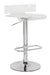Rania Clear & Chrome Adjustable Stool (1Pc) - Canales Furniture