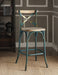 Zaire Antique Turquoise & Antique Oak Bar Chair (1Pc) - Canales Furniture