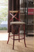 Zaire Antique Red & Antique Oak Bar Chair (1Pc) - Canales Furniture