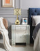 Maisha Mirrored & Faux Crystals Accent Table - Canales Furniture