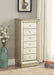 Talor Antique Gold Jewelry Armoire - Canales Furniture