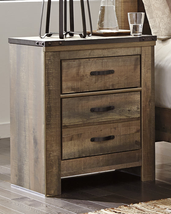 Trinell Signature Design by Ashley Two Drawer Nightstand - Canales Furniture